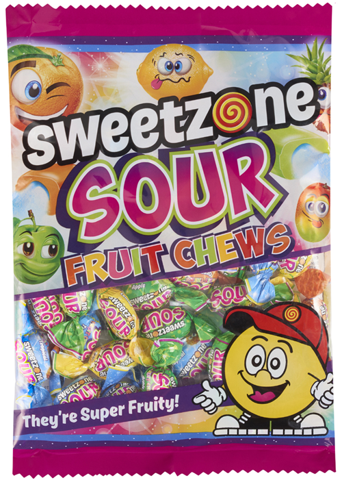 PACK OF 12 HALAL SOUR FRUIT CHEW SWEETZONE