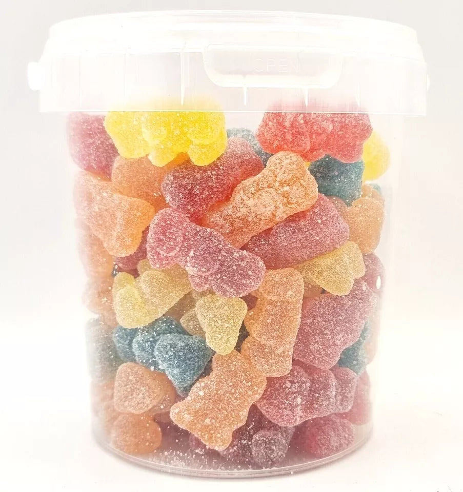 500g Sour Bear Jellies, Halal Aladdins Sweets Tub