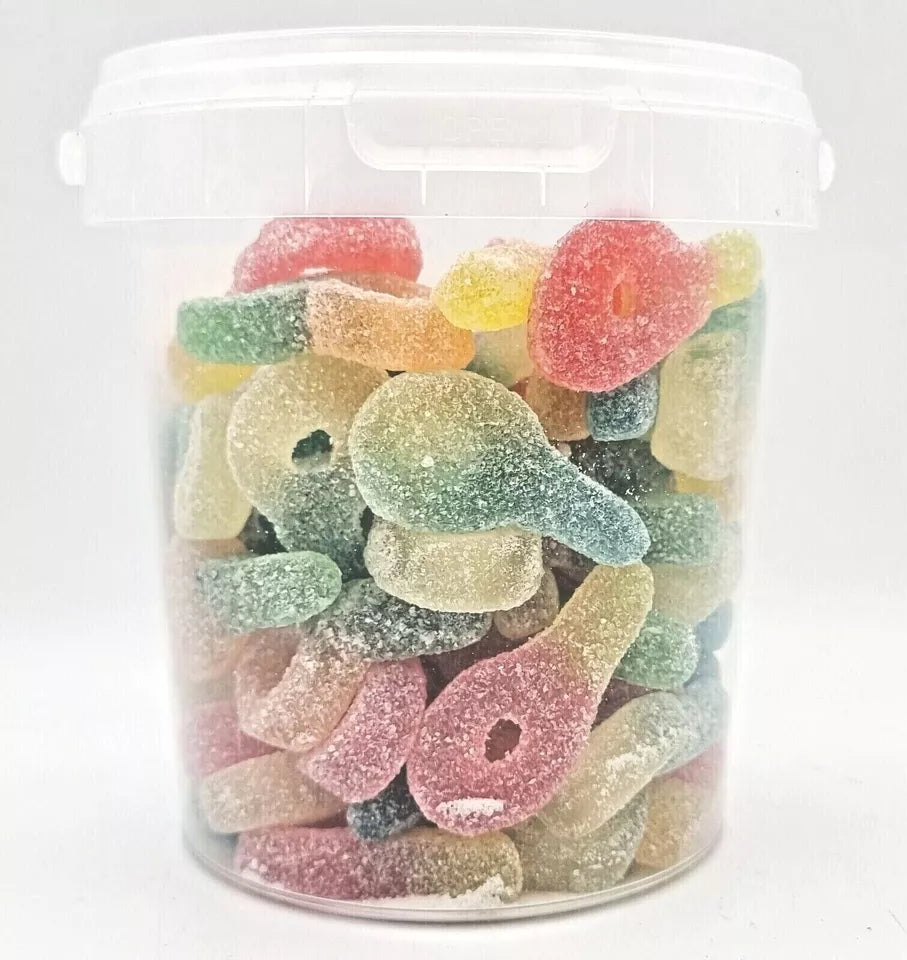 500g Sour Coloured Dummies Jellies, Halal Aladdins Sweets Tub