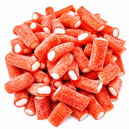 500g & 1kg Sour Strawberry Liquorice Pencil Tube Bites - Retro Halal Sweets - Kids Party Cones Gifts