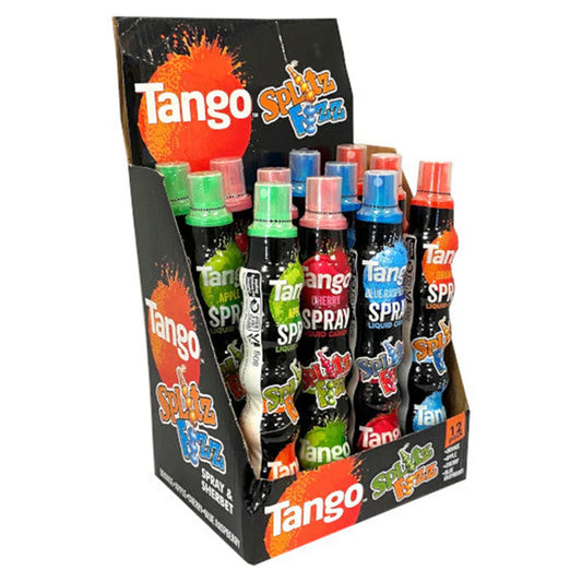 PACK OF 12 HALAL TANGO SPLIT FIZZ SPRAY & SHERBET 4 FLAVOURS