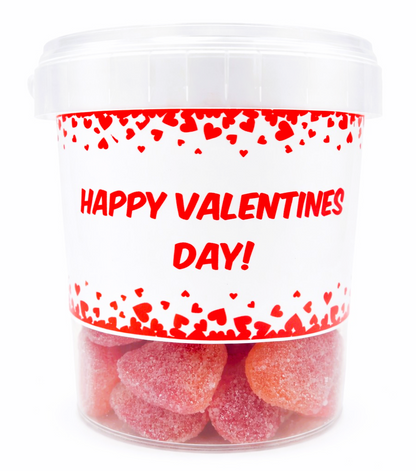 Valentines Day Fizzy Sour Peach Hearts - Halal Gummy Sweets 500g - Gift