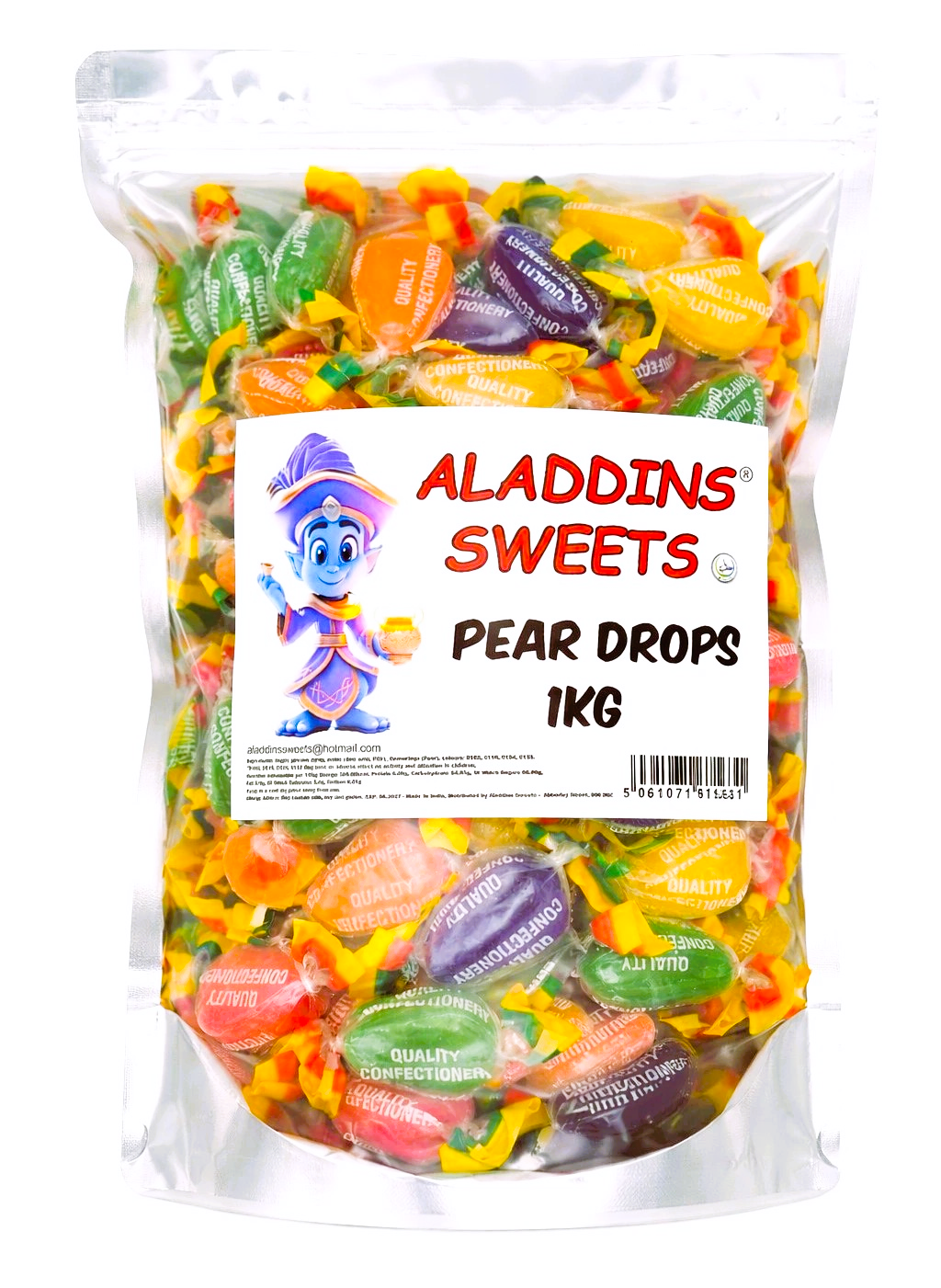 Pear Drops Hard Boiled Sweets Pick N Mix - 500g, 1kg & 3kg Retro Bulk Candy - Aladdins Sweets