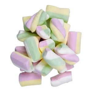 1kg Rainbow Twist Marshmallows - Halal - Aladdins Sweets
