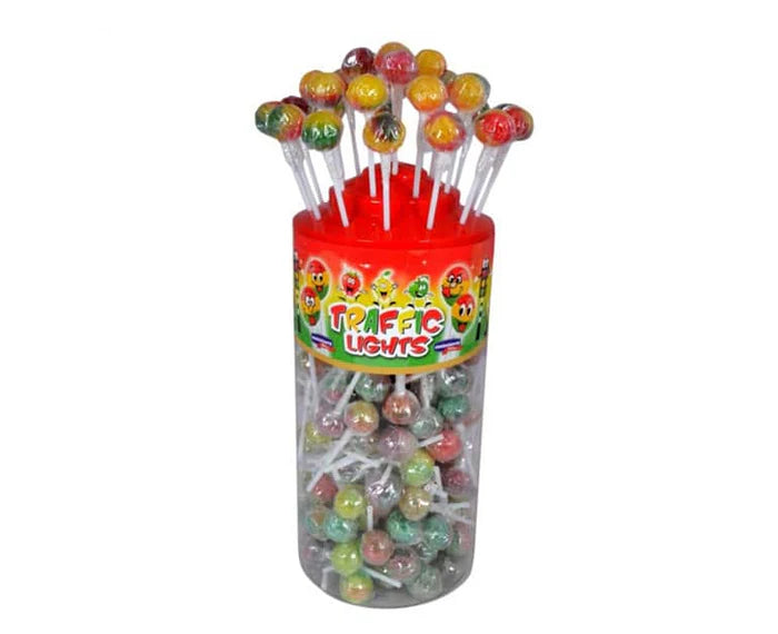 Pack of 150 Halal Confectionery World Traffic Light Lollipop