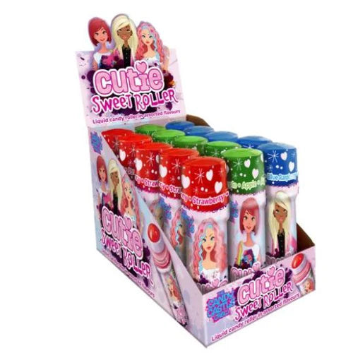 PACK OF 15 CUTIE SWEET ROLLER LIQUID CANDY ROLLER ASSORTED FLAVOUR