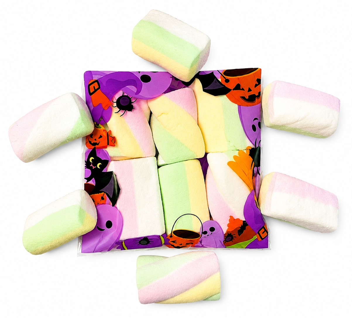Halloween Pre-Filled Sweets - Marshmallow 30g Bags - Spooky Trick or Treat - Halal Party Bag Gifts