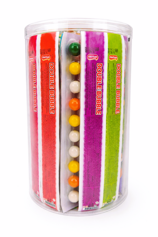 Bubblegum Ball Strips - 48 Pack Retro Gum Balls | Party Bag Fillers