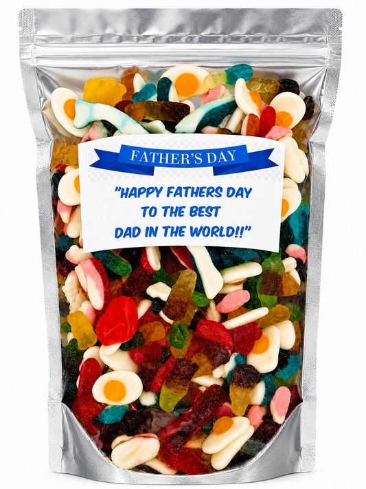 Fathers Day Sweets - 1kg Jelly & Fizzy Jellies Retro Pick N Mix Gifts Halal