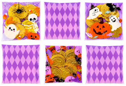Halloween Pre-Filled Sweets - Large Milk Chocolate Coins 55g Bags - Spooky Trick or Treat - Party Bag Gifts