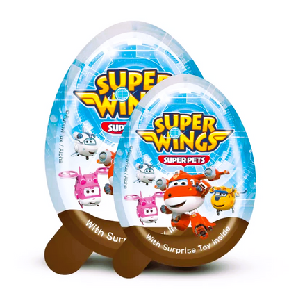 PACK OF 24 SUPER WINGS SUPER PETS SURPRISE CHOCOLATE EGGS WITH SURPRISE TOY