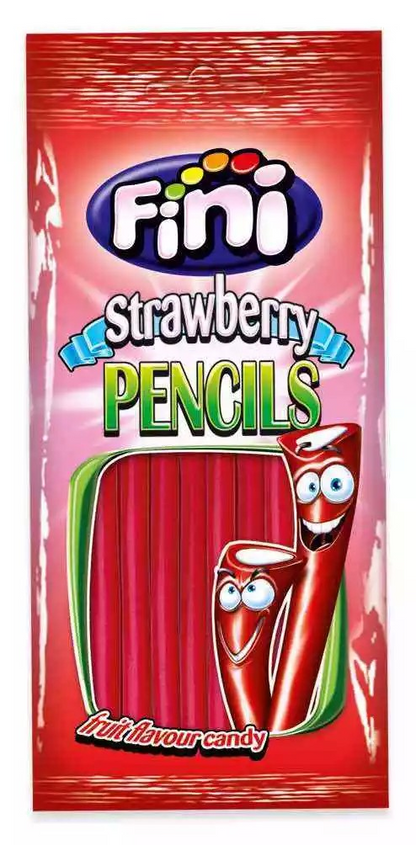 Pack of 12 Fini Halal Strawberry Pencils Fruit Flavour Candy