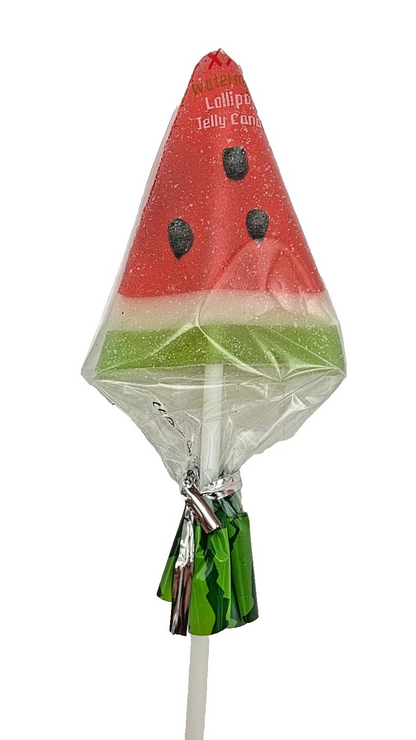 Watermelon Wedge Shaped Jelly Candy Lollipops 20g - Cake Toppers - Kids Party Bag Favours