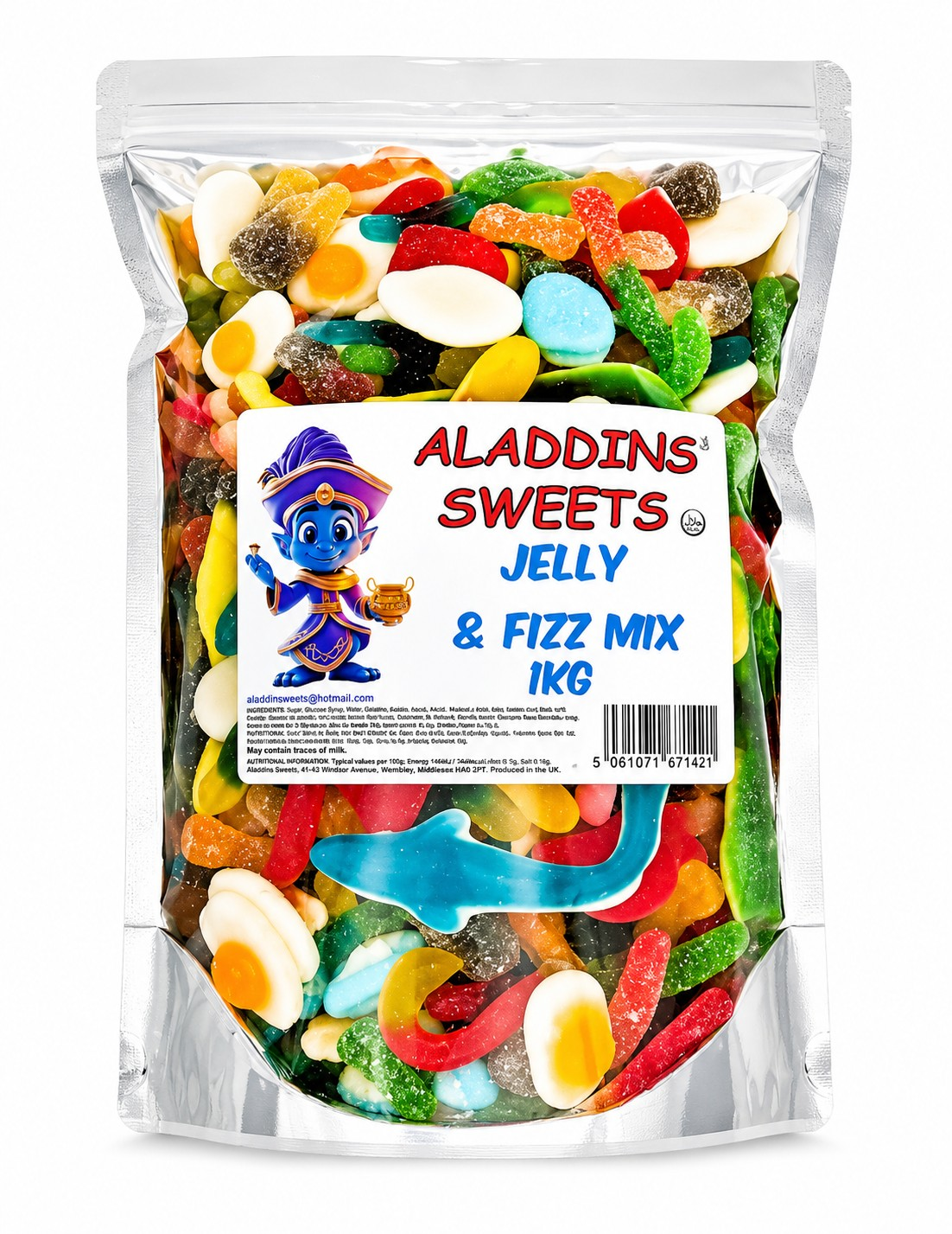 1kg Halal Jelly & Fizz Mix Pick n Mix Sour Sweets Bulk Assorted Jellies