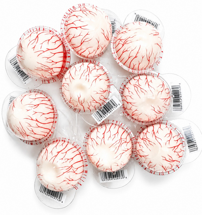 Eyeballs Gummy Juicy Strawberry Filled Sweets 50 x 18g Jar Halal Kids Party Bags Fillers Halloween