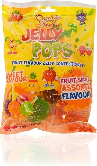 Pack of 12 x 315g Bags Halal Vortex Jelly Pops Fruity Jelly