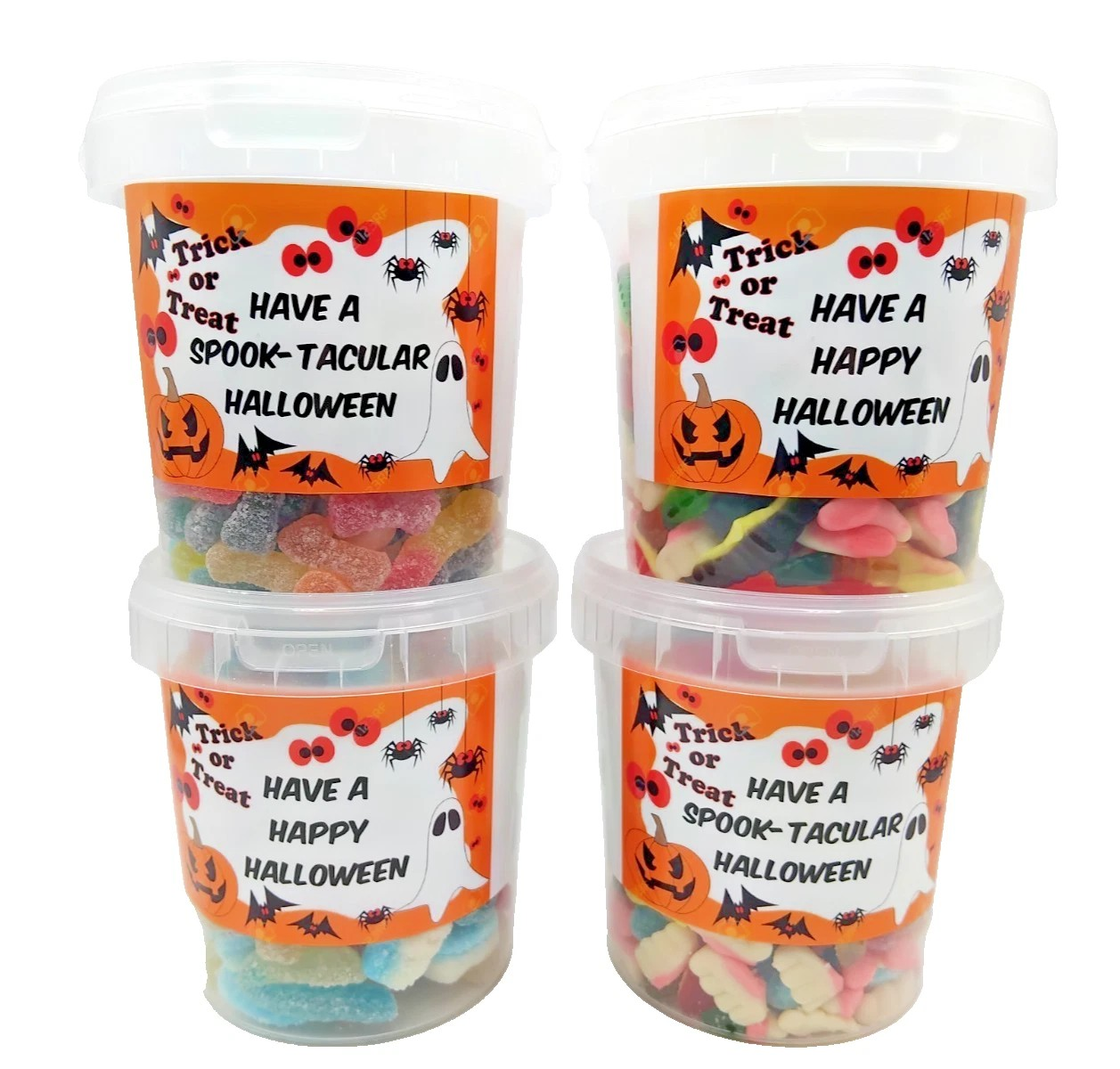 Halloween Spooky Jellies - Jelly Mix, Fizzy Mix, Jelly & Fizz Mix - 500g Tub - Halal - Aladdins Sweets