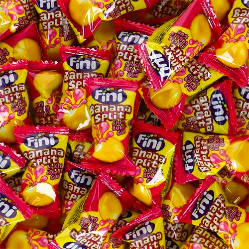 BANANA SPLIT BUBBLEGUM FINI LIQUID CENTRE GUM 200 PIECES