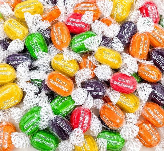 Chocolate Fruits Boiled Sweets with Chocolate Centre | Retro Pick N Mix Candy | Bulk Buy 500g Tub, 1kg & 3kg Bags | Aladdins Sweets