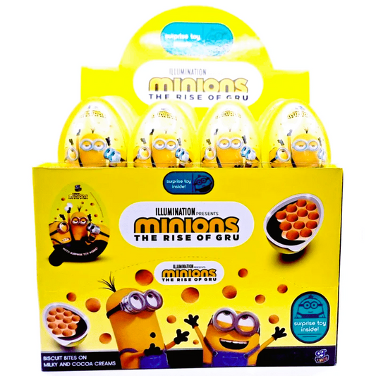 PACK OF 24 MINIONS SURPRISE CHOCOLATE EGGS WITH SURPRISE TOY
