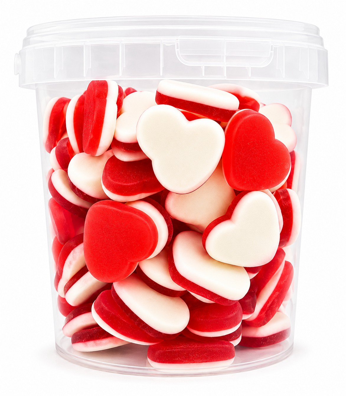 500g Red Heart Jellies - Halal Jelly Hearts - Aladdins Sweets Tub