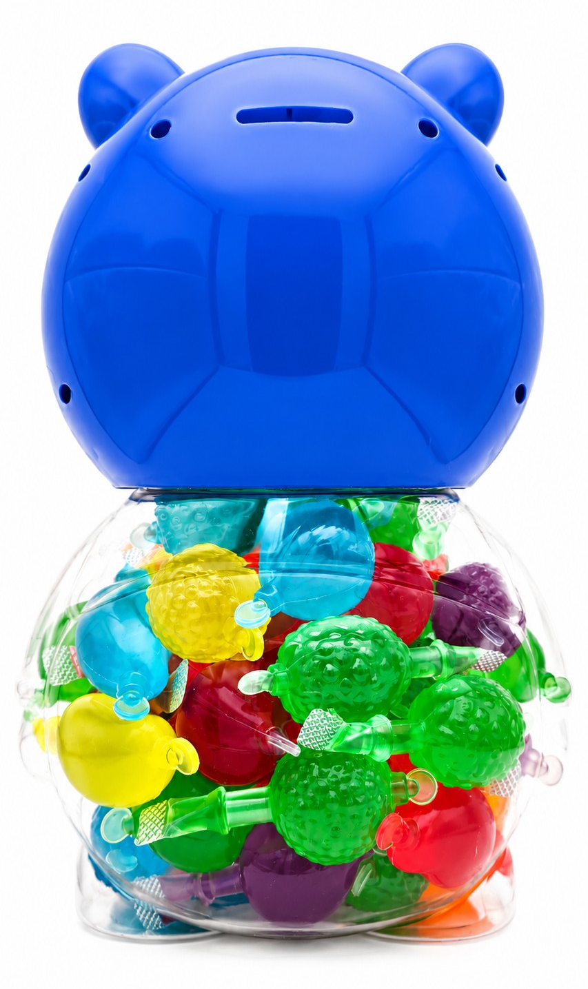 Fruity Jelly Monsters Money Box Jar Halal Vegetarian Jellies Gift Party Sweets