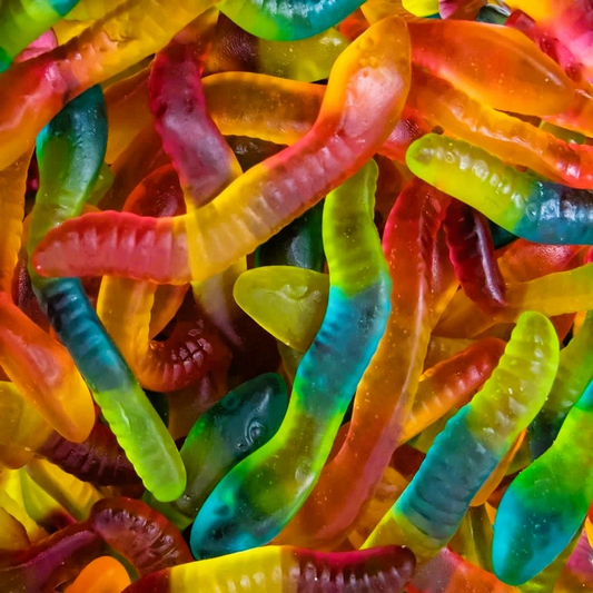 1kg Jelly Big Worms - Halal Jellies - Aladdins Sweets Bags