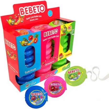 PACK OF 24 BEBETO LARGE BUBBLE GUM ROLL HALAL