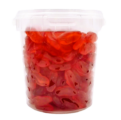 500g Jelly Strawberry Lips Jellies, Halal Aladdins Sweets Tub