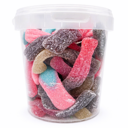 Sour Large Mixed Bottles - Halal - 500g / 1kg - Aladdins Sweets - Bulk Buy Fizzy Jellies - Gifts