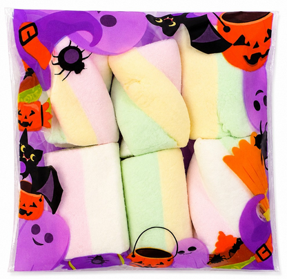 Halloween Pre-Filled Sweets - Marshmallow 30g Bags - Spooky Trick or Treat - Halal Party Bag Gifts