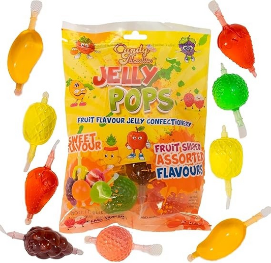 Pack of 12 x 315g Bags Halal Vortex Jelly Pops Fruity Jelly