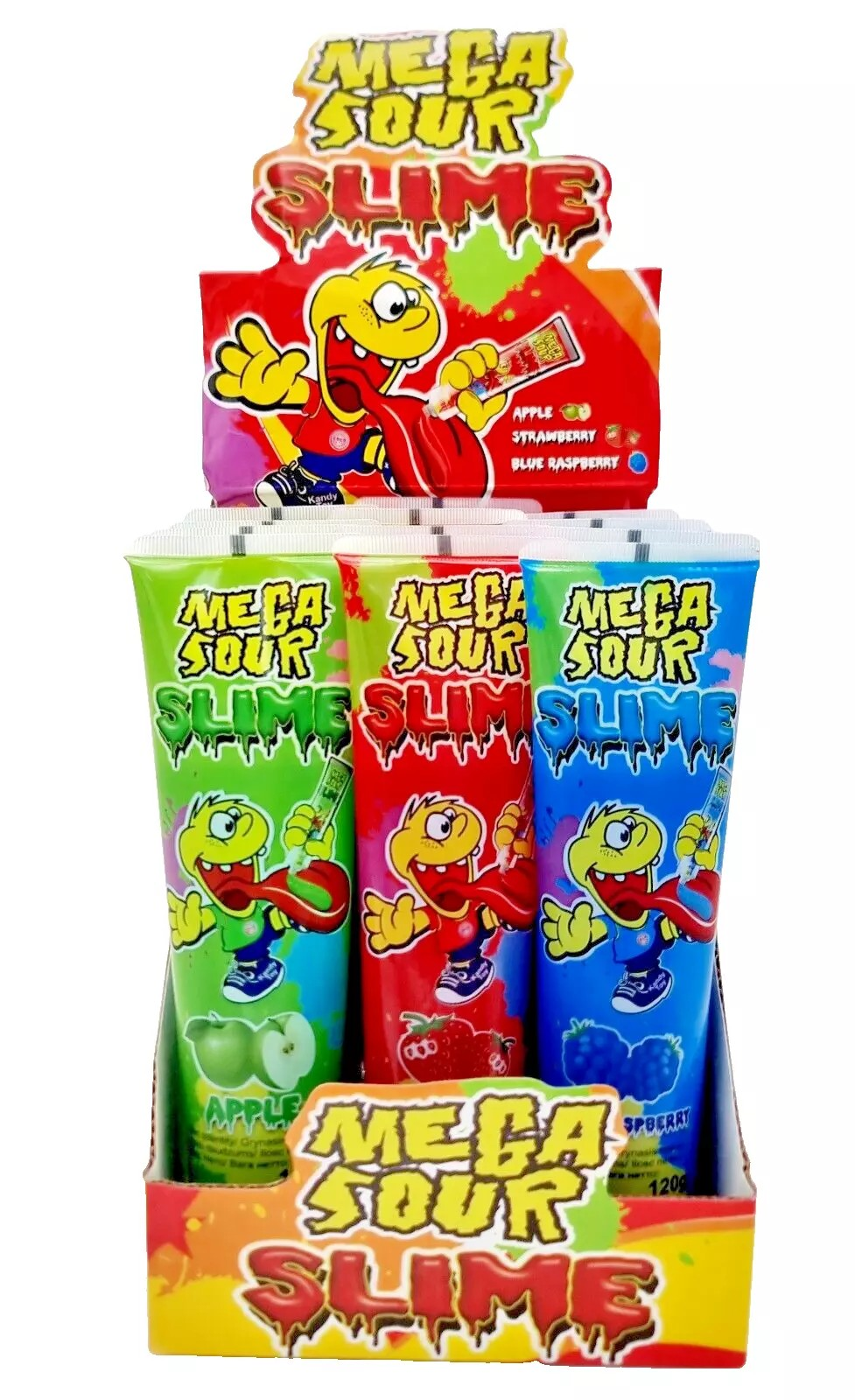 PACK OF 12 HALAL MEGA SOUR SLIME LIQUID CANDY