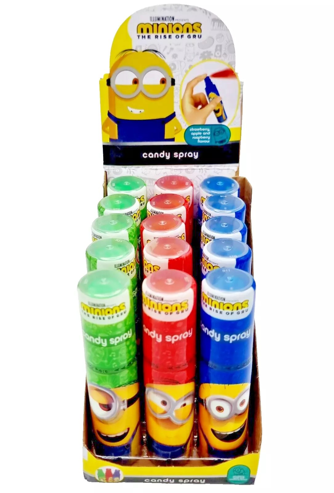 PACK OF 15 HALAL MINIONS CANDY SPRAY 25ml