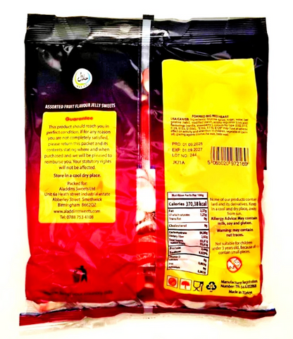 1kg Bag Jelly & Foam Hearts Halal Aladdins Sweets