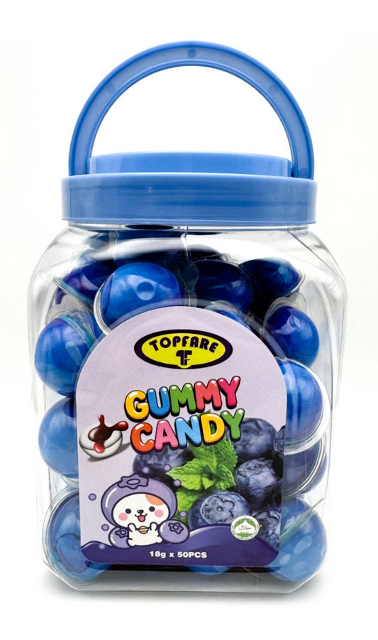 Gummy Juicy Filled Sweets 50 x 18g Jar Halal Kids Party Bags Fillers