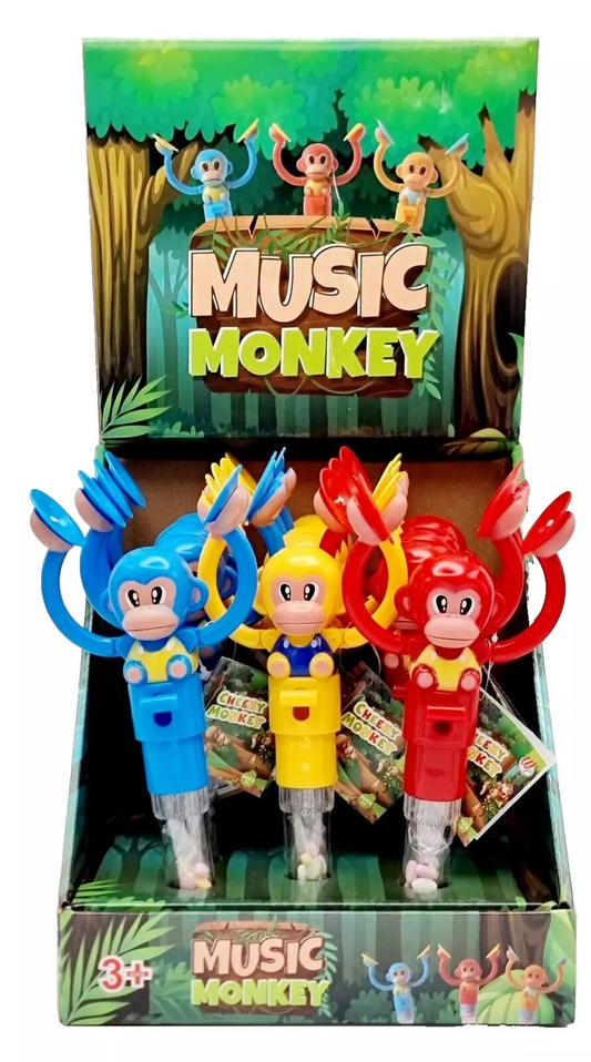 PACK OF 12 MUSIC MONKEY TOY WITH CANDIES