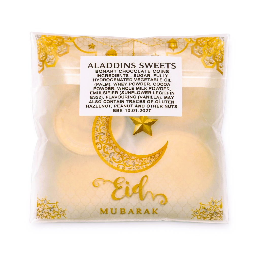 Eid Mubarak Milk Chocolate Gold Money Coins Kids Party Gift Favours