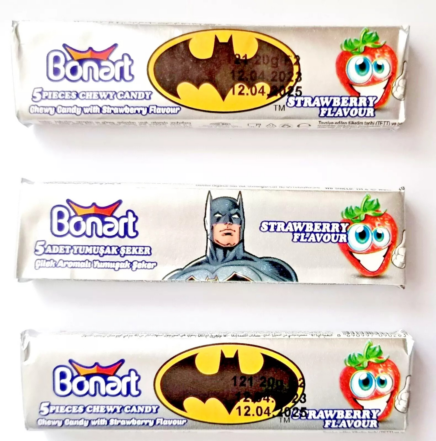 Pack of 24 Halal Bonart Super Hero Batman & Superman Chew Sweets