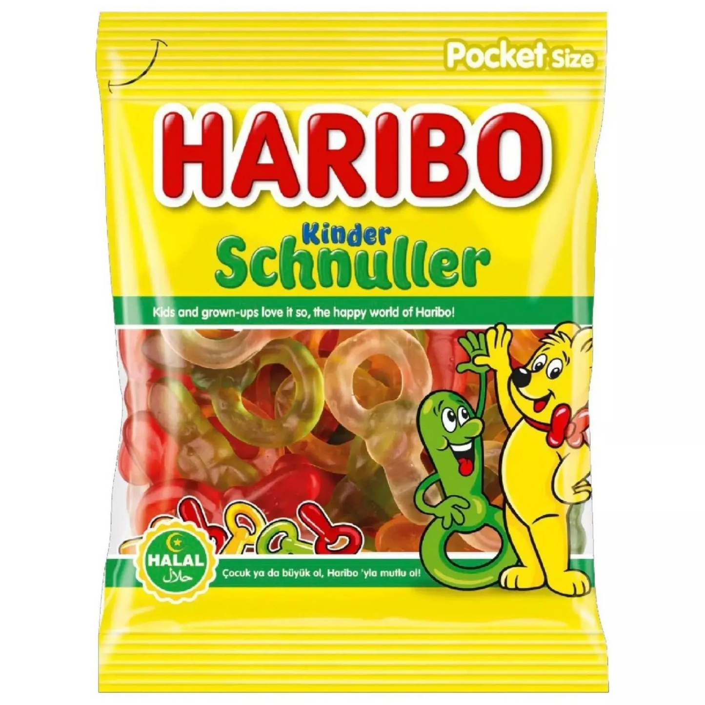 Haribo Dummies (Schnuller) Halal Sweet Gummy Jellies 100g bags Kids Party Bag Fillers