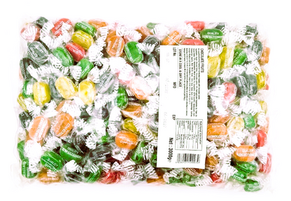 Chocolate Fruits - Chocolate Filled Centre Boiled Sweets - Pick N Mix 1kg 3kg 500g Tub Candy - Choc Fruits - Aladdins Sweets Bulk Buy