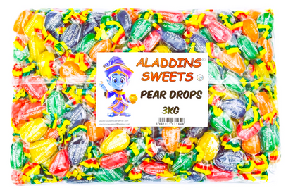 Pear Drops Hard Boiled Sweets Pick N Mix - 500g, 1kg & 3kg Retro Bulk Candy - Aladdins Sweets