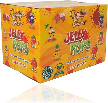 Pack of 12 x 315g Bags Halal Vortex Jelly Pops Fruity Jelly