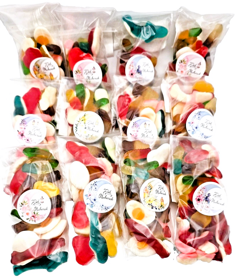Eid Mubarak Party Bag Gift Favours – Jellies & Fizzy Pick N Mix Halal Jelly Sweets