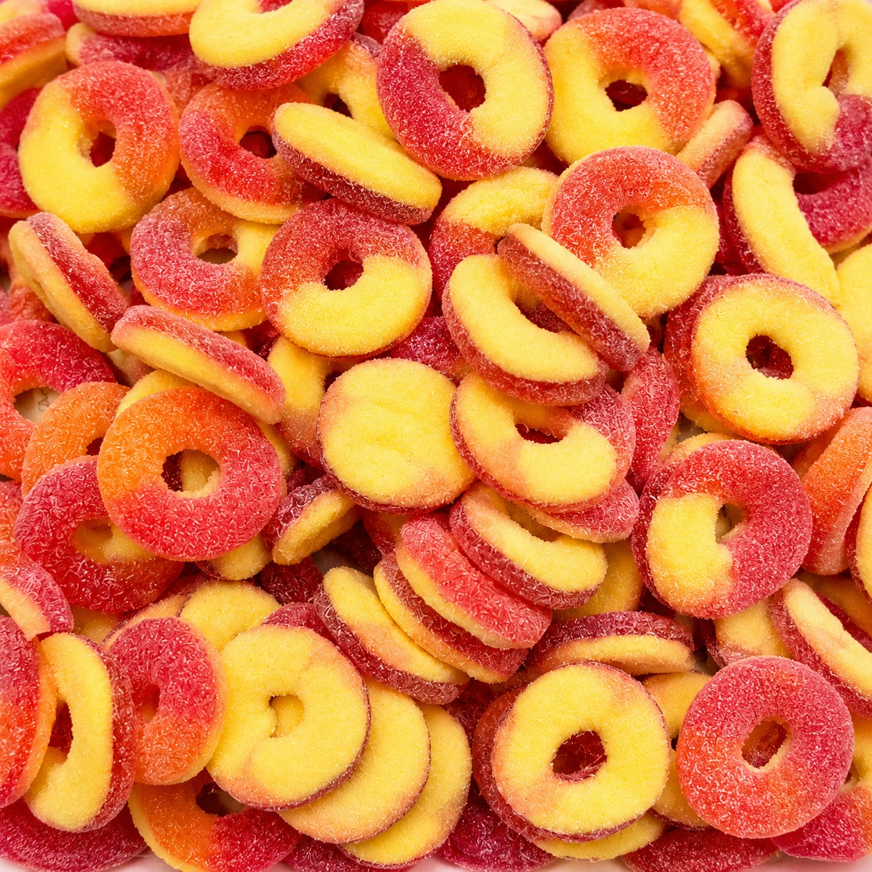 1kg Sour Peach Rings Aladdins Sweets Halal Jelly Bulk Buy party