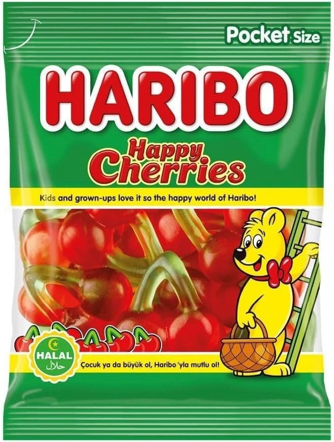 Haribo Happy Cherries Halal 100g Bags – Aladdins Sweets