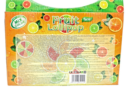 Pack of 30 Halal Fruit Lollipops - Mixed Fruit Shaped