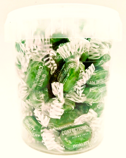 Chocolate Limes - Chocolate Filled Centre Boiled Sweets - Pick N Mix 1kg 3kg 500g Tub Candy - Choc Limes - Aladdins Sweets Bulk Buy