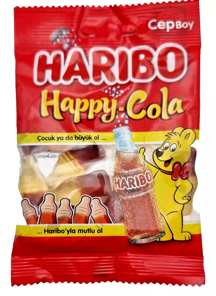 Pack of 24 Halal Haribo Goldbears, Happy Cola, Worms, Starmix 30g bags