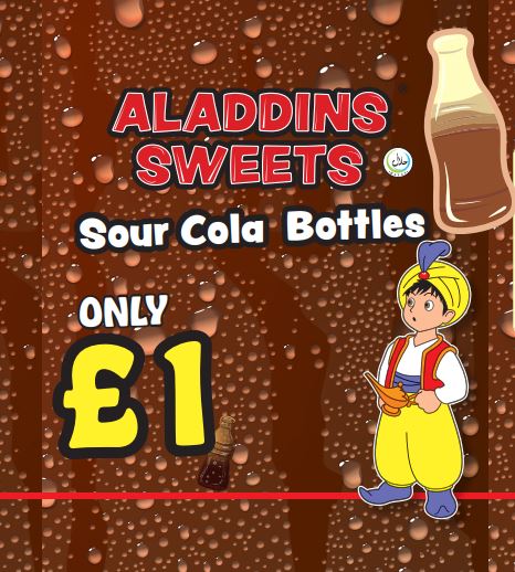 Sour Cola Bottles Jellies Pack Of 12  | Aladdins Sweets